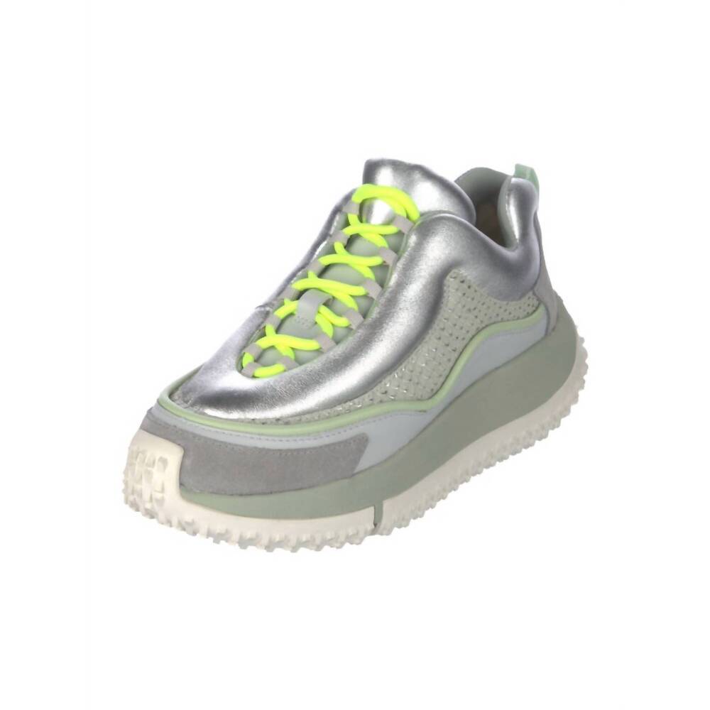 NEW 4CCCCEES women's kapok swan sneakers in silver